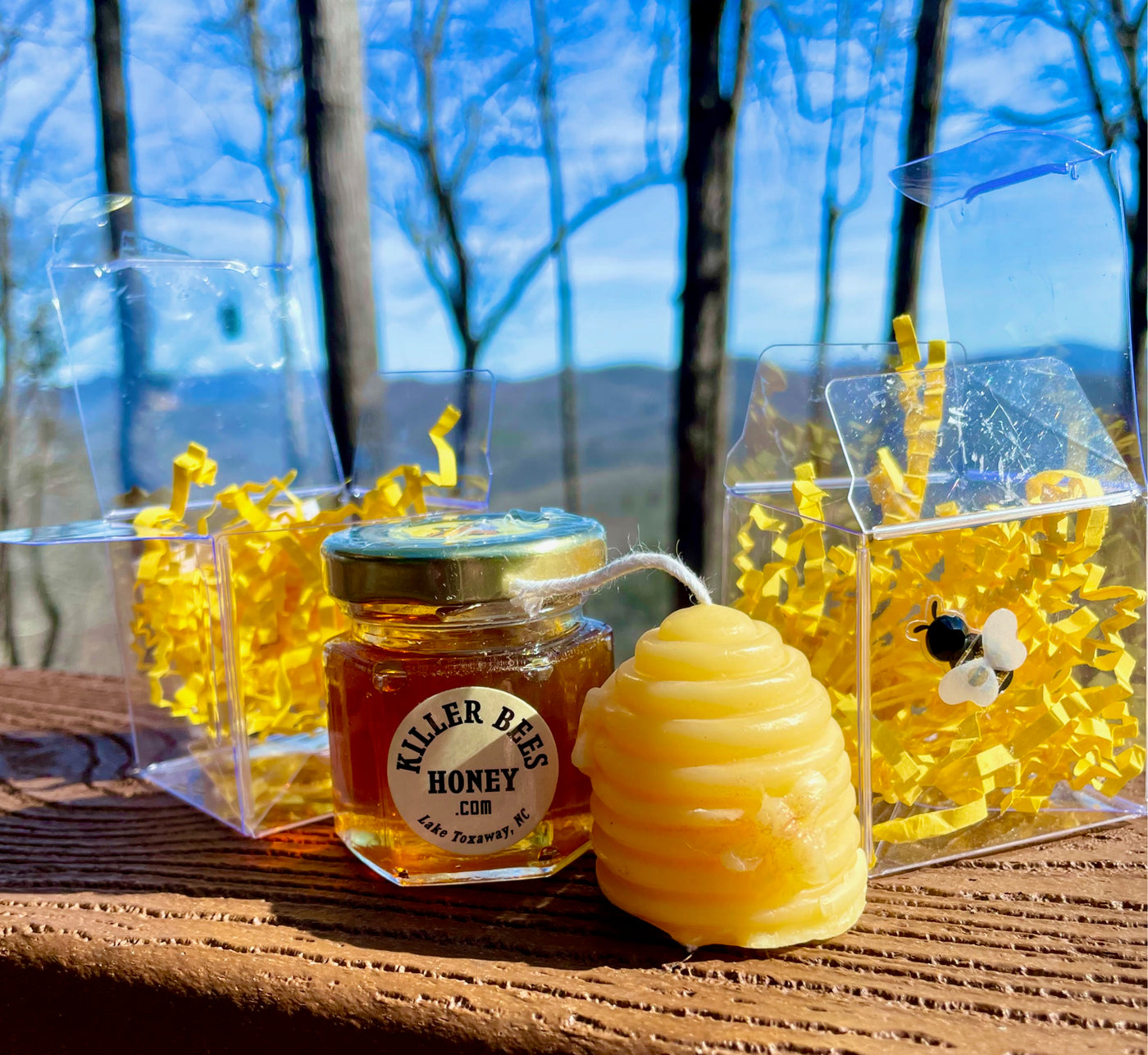 MINI Smoky Mountain Honey & Hive Candle - Holiday Honey Stocking Stuffer