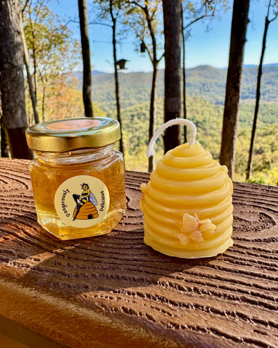 MINI Smoky Mountain Honey & Hive Candle - Holiday Honey Stocking Stuffer